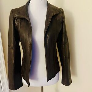 Guess Brown Leather Jacket